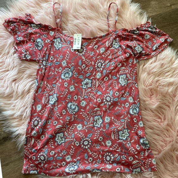 NWT Aeropostale Floral Cold-Shoulder Top - Picture 3 of 5